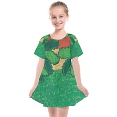 Palmtrees At Sunset  Kids  Smock Dress by Hayleyboop