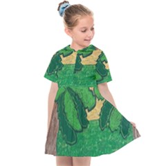 Palmtrees At Sunset  Kids  Sailor Dress by Hayleyboop