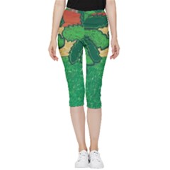 Palmtrees At Sunset  Inside Out Lightweight Velour Capri Leggings  by Hayleyboop