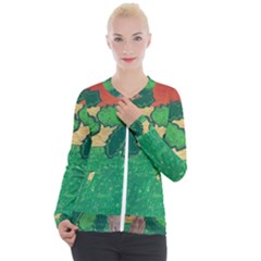 Palmtrees At Sunset  Casual Zip Up Jacket by Hayleyboop