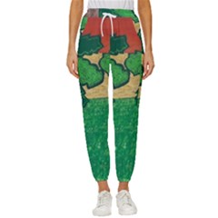 Palmtrees At Sunset  Cropped Drawstring Pants by Hayleyboop