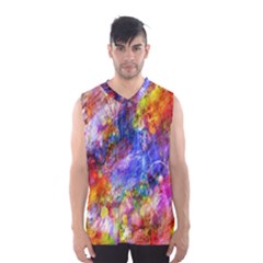 Abstract Colorful Artwork Art Men s Basketball Tank Top by artworkshop