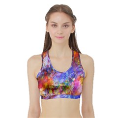 Abstract Colorful Artwork Art Sports Bra With Border by artworkshop