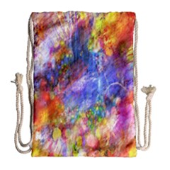 Abstract Colorful Artwork Art Drawstring Bag (large) by artworkshop