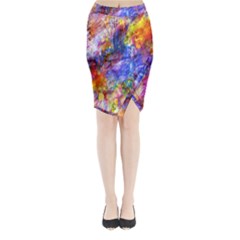 Abstract Colorful Artwork Art Midi Wrap Pencil Skirt by artworkshop