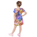 Abstract Colorful Artwork Art Kids  Short Sleeve Velvet Dress View2