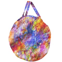 Abstract Colorful Artwork Art Giant Round Zipper Tote by artworkshop