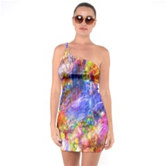 Abstract Colorful Artwork Art One Soulder Bodycon Dress by artworkshop