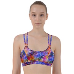 Abstract Colorful Artwork Art Line Them Up Sports Bra by artworkshop