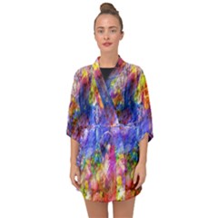 Abstract Colorful Artwork Art Half Sleeve Chiffon Kimono by artworkshop