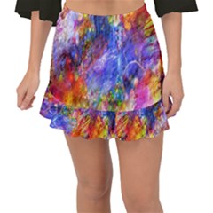 Abstract Colorful Artwork Art Fishtail Mini Chiffon Skirt by artworkshop