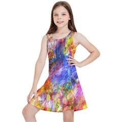 Abstract Colorful Artwork Art Kids  Lightweight Sleeveless Dress by artworkshop