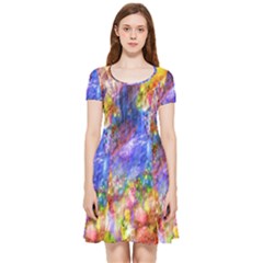 Abstract Colorful Artwork Art Inside Out Cap Sleeve Dress by artworkshop