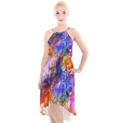 Abstract Colorful Artwork Art High-low Halter Chiffon Dress  by artworkshop