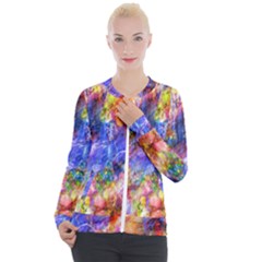 Abstract Colorful Artwork Art Casual Zip Up Jacket by artworkshop