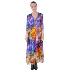 Abstract Colorful Artwork Art Button Up Maxi Dress by artworkshop