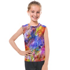 Abstract Colorful Artwork Art Kids  Mesh Tank Top by artworkshop