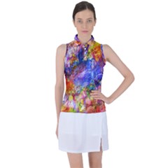 Abstract Colorful Artwork Art Women s Sleeveless Polo Tee by artworkshop