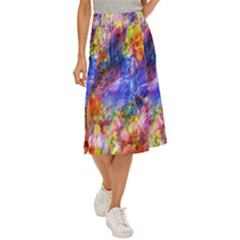 Abstract Colorful Artwork Art Midi Panel Skirt