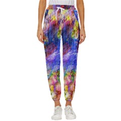 Abstract Colorful Artwork Art Cropped Drawstring Pants