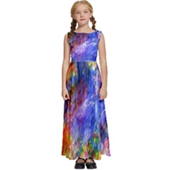 Abstract Colorful Artwork Art Kids  Satin Sleeveless Maxi Dress