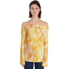 Abstract Sparkling Christmas Day Off Shoulder Long Sleeve Top by artworkshop