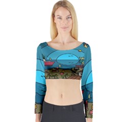 Artwork Art Kids Long Sleeve Crop Top by artworkshop