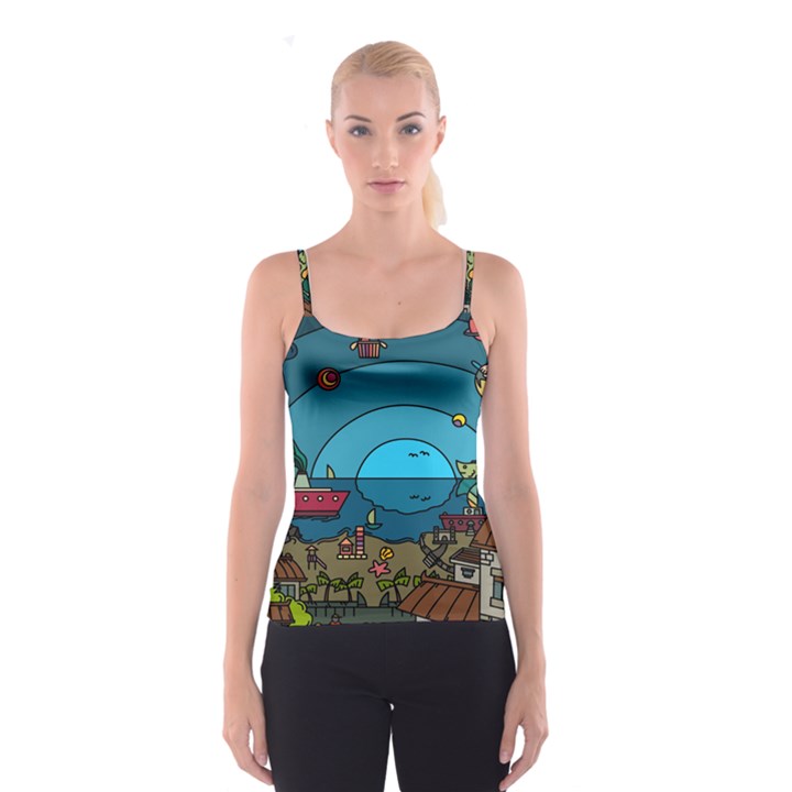 Artwork Art Kids Spaghetti Strap Top