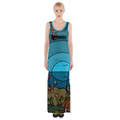 Artwork Art Kids Thigh Split Maxi Dress by artworkshop