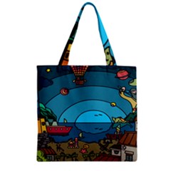 Artwork Art Kids Zipper Grocery Tote Bag by artworkshop