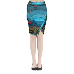 Artwork Art Kids Midi Wrap Pencil Skirt by artworkshop