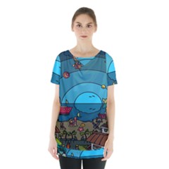 Artwork Art Kids Skirt Hem Sports Top by artworkshop