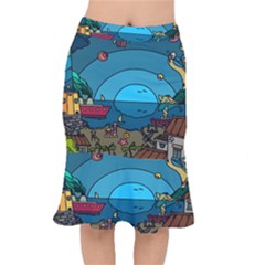 Artwork Art Kids Short Mermaid Skirt by artworkshop