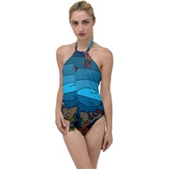 Artwork Art Kids Go With The Flow One Piece Swimsuit by artworkshop