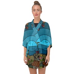 Artwork Art Kids Half Sleeve Chiffon Kimono by artworkshop