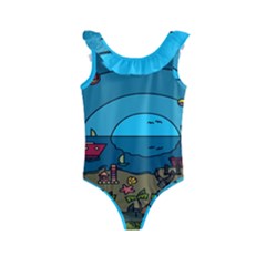 Artwork Art Kids Kids  Frill Swimsuit by artworkshop