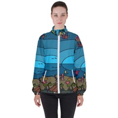 Artwork Art Kids Women s High Neck Windbreaker by artworkshop