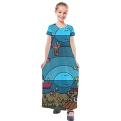 Artwork Art Kids Kids  Short Sleeve Maxi Dress by artworkshop