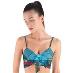 Artwork Art Kids Woven Tie Front Bralet by artworkshop