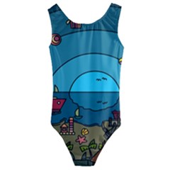 Artwork Art Kids Kids  Cut-out Back One Piece Swimsuit by artworkshop