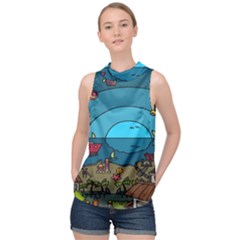 Artwork Art Kids High Neck Satin Top by artworkshop