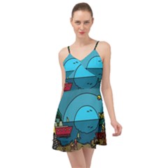 Artwork Art Kids Summer Time Chiffon Dress by artworkshop