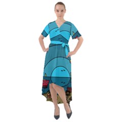 Artwork Art Kids Front Wrap High Low Dress by artworkshop