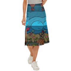 Artwork Art Kids Midi Panel Skirt