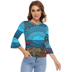 Artwork Art Kids Bell Sleeve Top