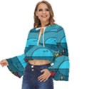 Artwork Art Kids Boho Long Bell Sleeve Top View2