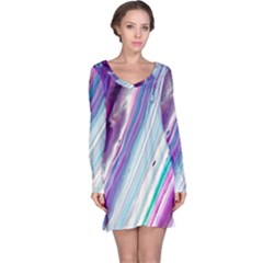 Color Acrylic Paint Art Long Sleeve Nightdress by artworkshop