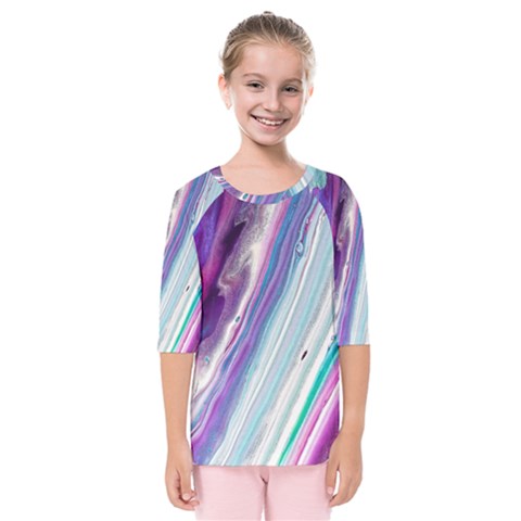 Color Acrylic Paint Art Kids  Quarter Sleeve Raglan Tee by artworkshop