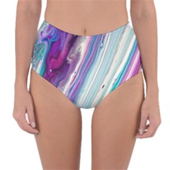 Color Acrylic Paint Art Reversible High-waist Bikini Bottoms by artworkshop