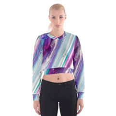 Color Acrylic Paint Art Cropped Sweatshirt by artworkshop